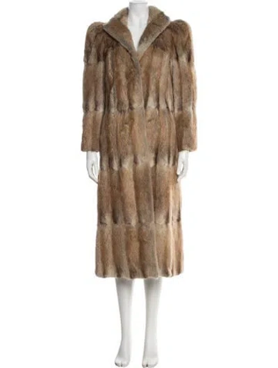 Pre-owned Fur Coat In Neutrals