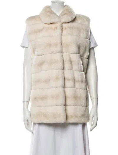 Pre-owned Fur Coat In Neutrals