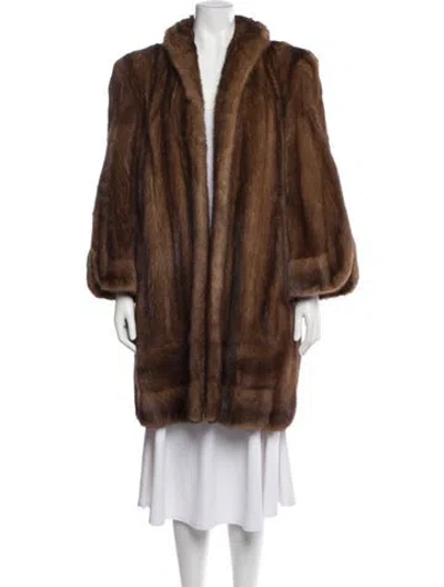 Pre-owned Fur Coat In Neutrals
