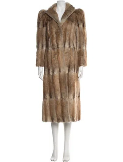Pre-owned Fur Coat In Neutrals