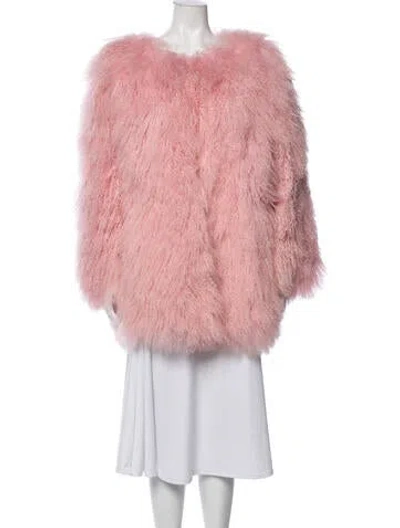 Pre-owned Fur Coat In Pink