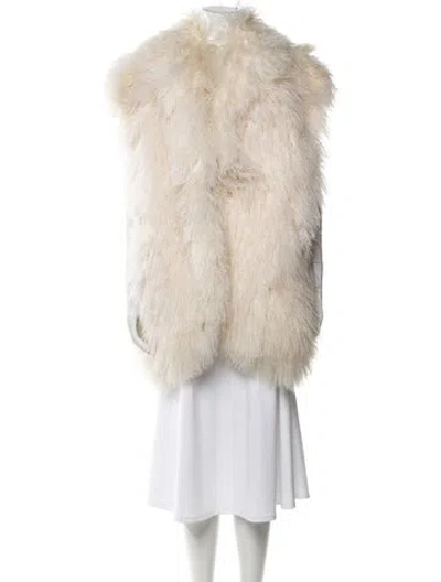 Pre-owned Fur Coat In White