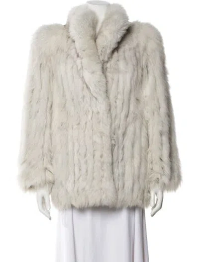 Pre-owned Fur Coat In White