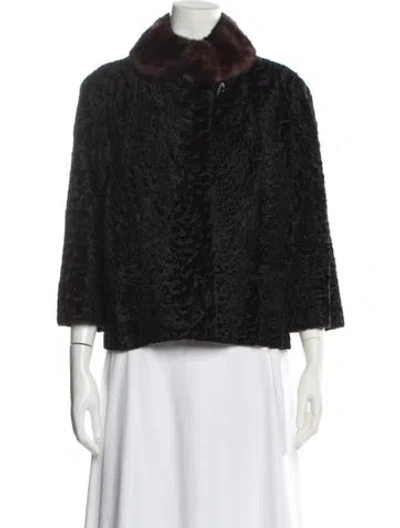 Pre-owned Fur Jacket In Black