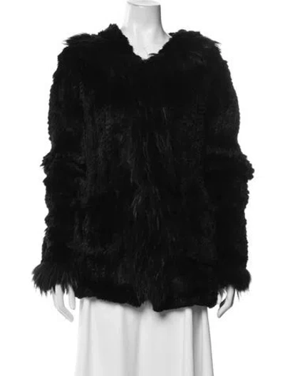 Pre-owned Fur Jacket In Black