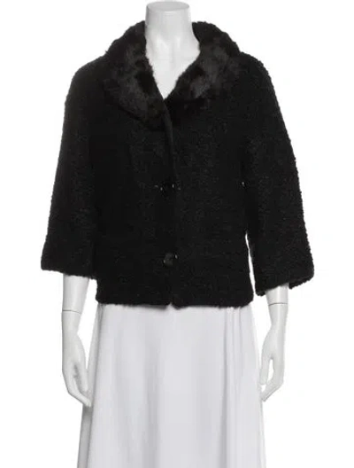 Pre-owned Fur Jacket In Black