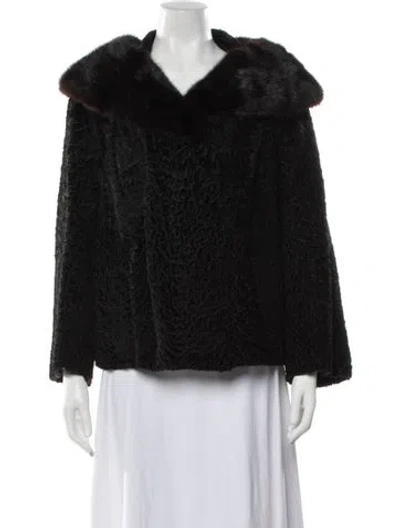 Pre-owned Fur Jacket In Black