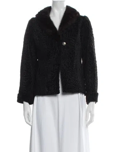Pre-owned Fur Jacket In Black