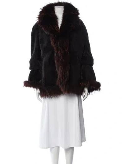 Pre-owned Fur Jacket In Black