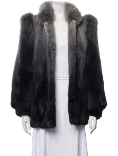 Pre-owned Fur Jacket In Blue