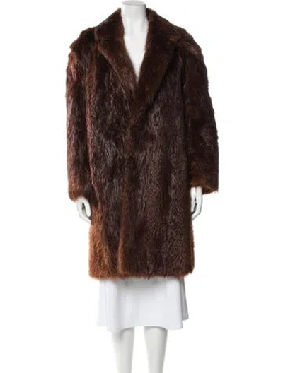 Pre-owned Fur Jacket In Brown