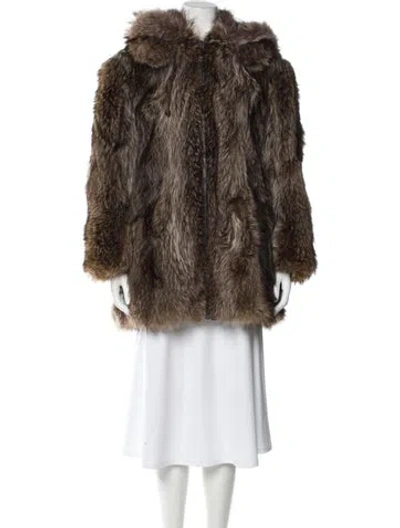Pre-owned Fur Jacket In Brown
