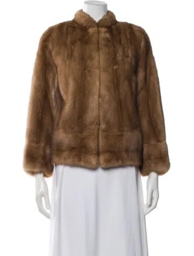 Pre-owned Fur Jacket In Brown