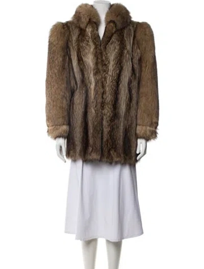Pre-owned Fur Jacket In Brown