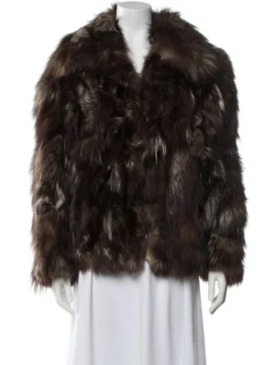 Pre-owned Fur Jacket In Brown