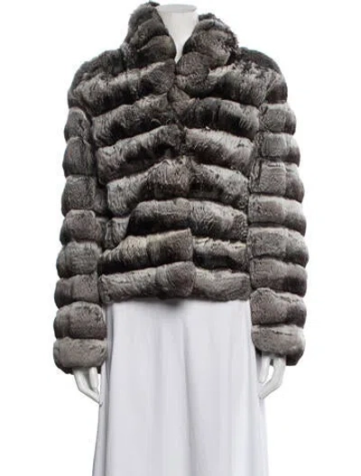 Pre-owned Fur Jacket In Grey