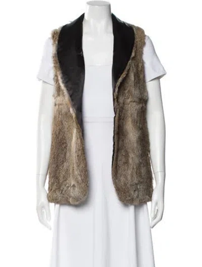 Pre-owned Fur Jacket In Neutral