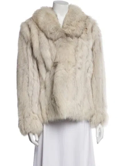 Pre-owned Fur Jacket In Neutral