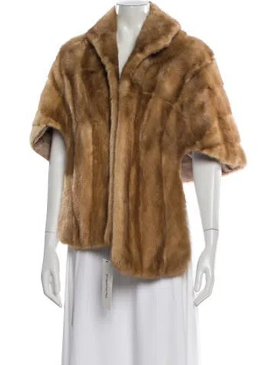 Pre-owned Fur Jacket In Neutral