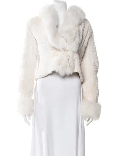 Pre-owned Fur Jacket In Neutral