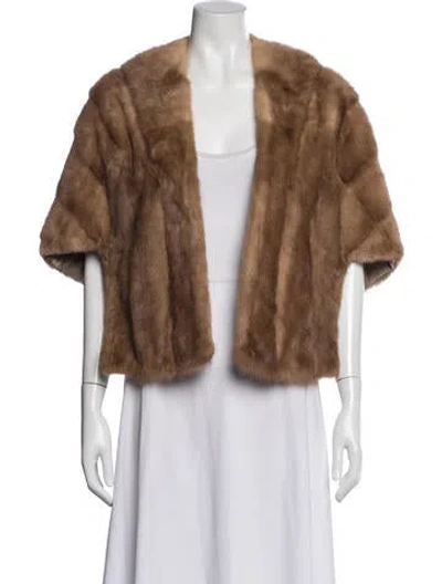 Pre-owned Fur Jacket In Neutral
