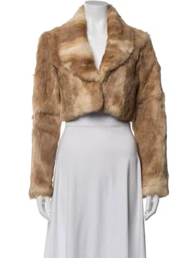 Pre-owned Fur Jacket In Neutrals