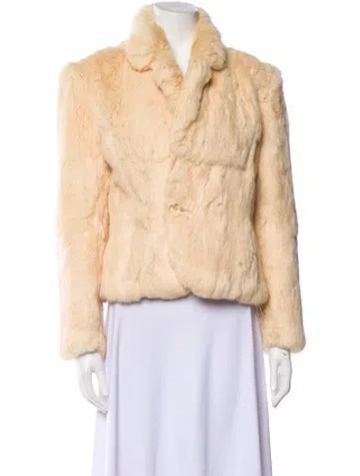 Pre-owned Fur Jacket In Neutrals