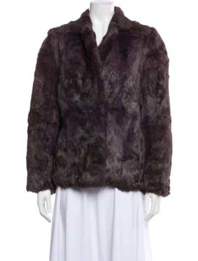 Pre-owned Fur Jacket In Purple