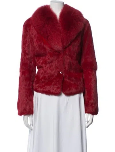 Pre-owned Fur Jacket In Red
