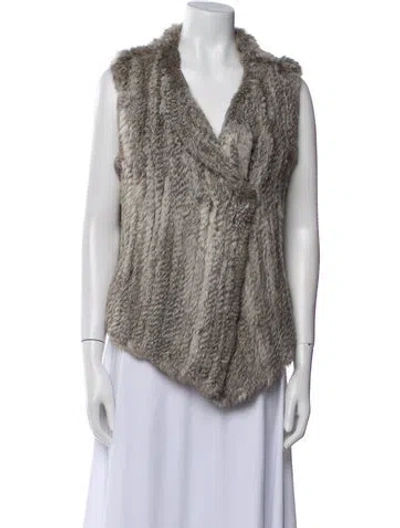 Pre-owned Fur Jacket In White