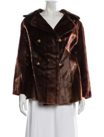Pre-owned Fur Goat  Faux  Jacket In Brown