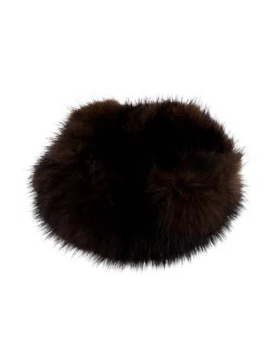 Pre-owned Fur Hair Accessory In Brown