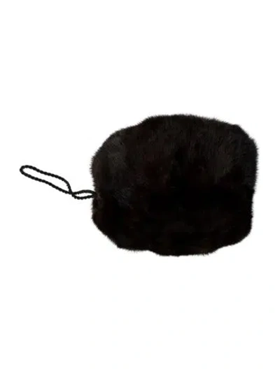 Pre-owned Fur Hand Warmer In Brown