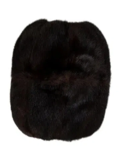 Pre-owned Fur Handwarmer In Brown