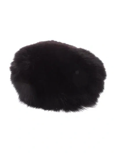 Pre-owned Fur Hat In Black