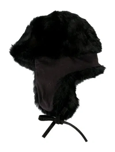 Pre-owned Fur Hat In Black