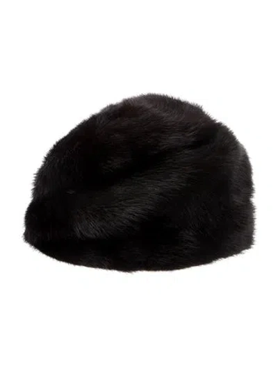 Pre-owned Fur Hat In Brown