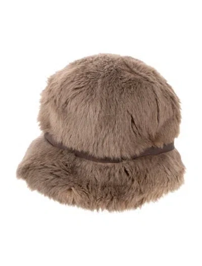 Pre-owned Fur Hat In Brown