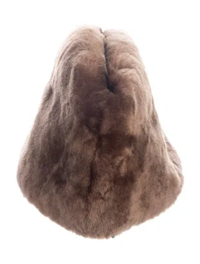 Pre-owned Fur Hat In Brown