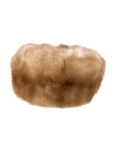 Pre-owned Fur Hat In Neutral