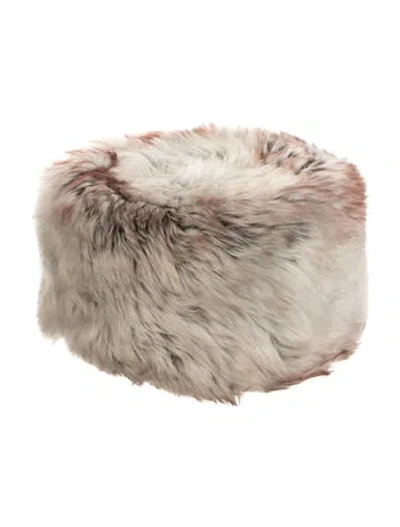 Pre-owned Fur Hat In Neutral