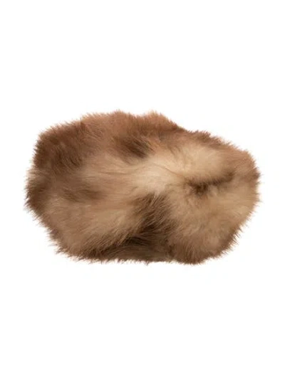 Pre-owned Fur Hat In Neutral