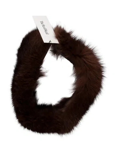 Pre-owned Fur Headband In Brown