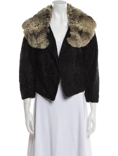 Pre-owned Fur Jacket In Black
