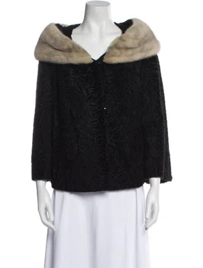 Pre-owned Fur Jacket In Black