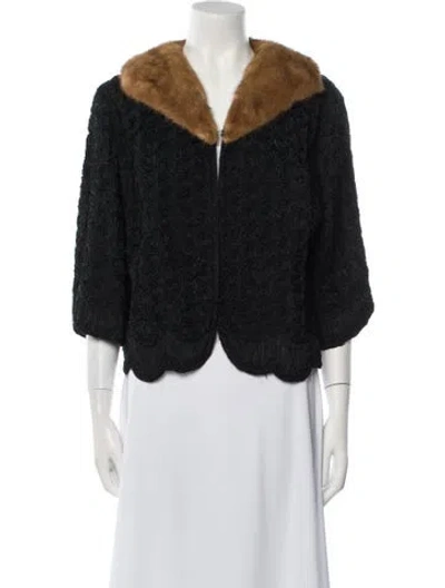 Pre-owned Fur Jacket In Black