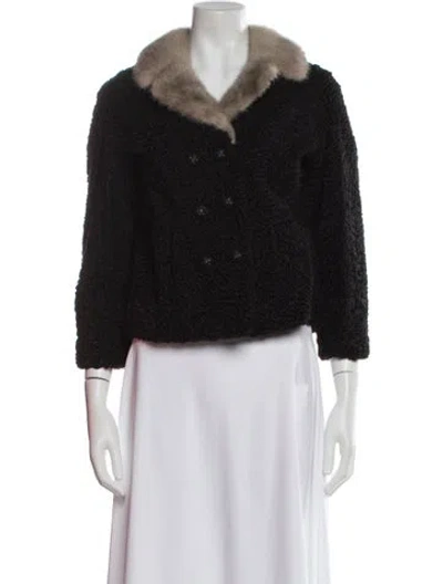 Pre-owned Fur Jacket In Black