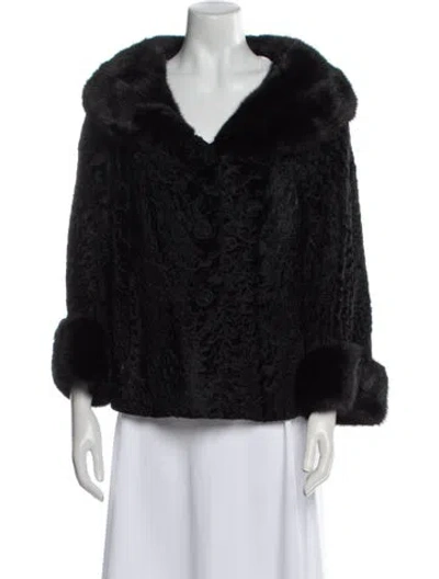 Pre-owned Fur Jacket In Black