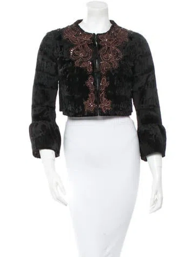 Pre-owned Fur Jacket In Black