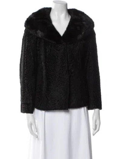 Pre-owned Fur Jacket In Black